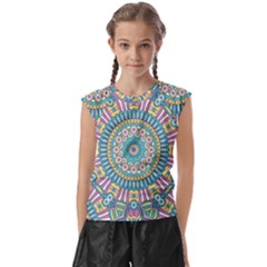 Mandala 01 Kids  Raglan Cap Sleeve Tee by zappwaits