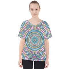 Mandala 01 V-neck Dolman Drape Top by zappwaits