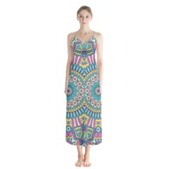 Mandala 01 Button Up Chiffon Maxi Dress by zappwaits