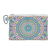 Mandala 01 Canvas Cosmetic Bag (medium) by zappwaits