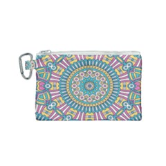 Mandala 01 Canvas Cosmetic Bag (small) by zappwaits