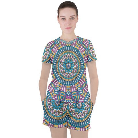 Mandala 01 Women s Tee And Shorts Set by zappwaits