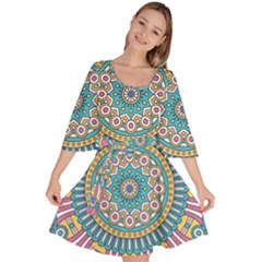 Mandala 01 Velour Kimono Dress by zappwaits