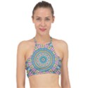 Mandala 01 Racer Front Bikini Top View1