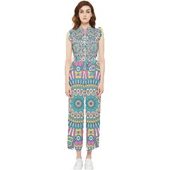 Mandala 01 Women s Frill Top Chiffon Jumpsuit by zappwaits