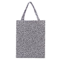 Black And White Hello Text Motif Random Pattern Classic Tote Bag