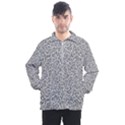 Black And White Hello Text Motif Random Pattern Men s Half Zip Pullover View1