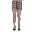 Grungy Vintage Patterns Skinny Shorts View1