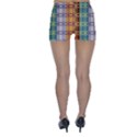 Grungy Vintage Patterns Skinny Shorts View2