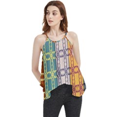 Grungy Vintage Patterns Flowy Camisole Tank Top