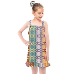 Grungy Vintage Patterns Kids  Overall Dress by artworkshop