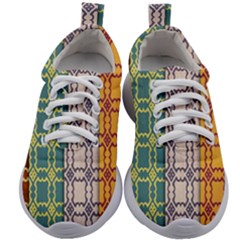 Grungy Vintage Patterns Kids Athletic Shoes by artworkshop