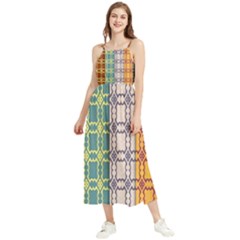 Grungy Vintage Patterns Boho Sleeveless Summer Dress