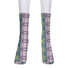 Grungy Vintage Patterns Crew Socks by artworkshop