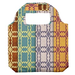 Grungy Vintage Patterns Premium Foldable Grocery Recycle Bag