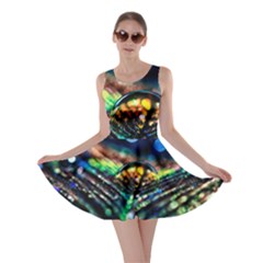 Peacock Feather Drop Skater Dress by artworkshop