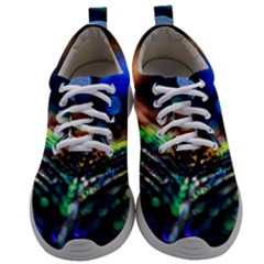 Peacock Feather Drop Mens Athletic Shoes by artworkshop