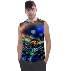 Peacock Feather Drop Men s Regular Tank Top by artworkshop