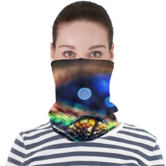 Peacock Feather Drop Face Seamless Bandana (adult) by artworkshop