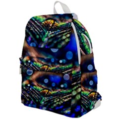 Peacock Feather Drop Top Flap Backpack by artworkshop