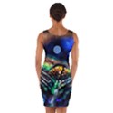 Peacock Feather Drop Wrap Front Bodycon Dress View2