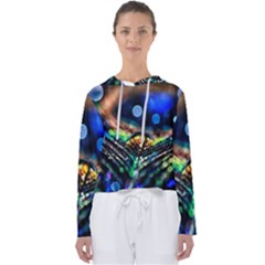 Peacock Feather Drop Women s Slouchy Sweat by artworkshop