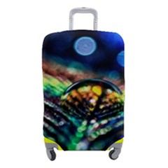 Peacock Feather Drop Luggage Cover (small) by artworkshop