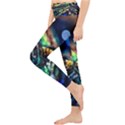 Peacock Feather Drop Lightweight Velour Classic Yoga Leggings View3