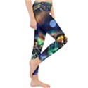 Peacock Feather Drop Lightweight Velour Classic Yoga Leggings View4