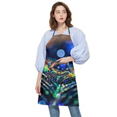 Peacock Feather Drop Pocket Apron by artworkshop