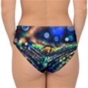 Peacock Feather Drop Double Strap Halter Bikini Bottom View2