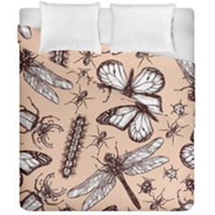 Vintage-drawn-insect-seamless-pattern Duvet Cover Double Side (california King Size) by Jancukart