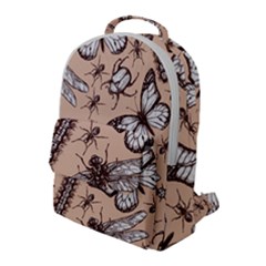 Vintage-drawn-insect-seamless-pattern Flap Pocket Backpack (large)