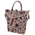 Vintage-drawn-insect-seamless-pattern Buckle Top Tote Bag View1