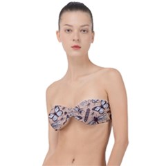 Vintage-drawn-insect-seamless-pattern Classic Bandeau Bikini Top 