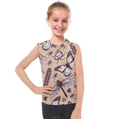 Vintage-drawn-insect-seamless-pattern Kids  Mesh Tank Top