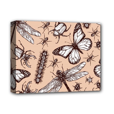 Vintage-drawn-insect-seamless-pattern Deluxe Canvas 14  X 11  (stretched)