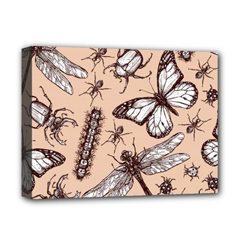 Vintage-drawn-insect-seamless-pattern Deluxe Canvas 16  X 12  (stretched) 