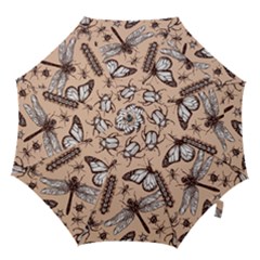 Vintage-drawn-insect-seamless-pattern Hook Handle Umbrellas (large)