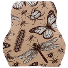 Vintage-drawn-insect-seamless-pattern Car Seat Velour Cushion 