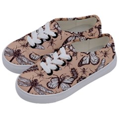 Vintage-drawn-insect-seamless-pattern Kids  Classic Low Top Sneakers