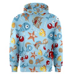 Seamless-pattern-funny-marine-animals-cartoon Men s Core Hoodie