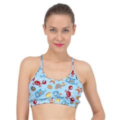 Seamless-pattern-funny-marine-animals-cartoon Basic Training Sports Bra by Jancukart