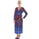 Autumn Fractal Forest Background Velvet Maxi Wrap Dress View1