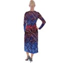 Autumn Fractal Forest Background Velvet Maxi Wrap Dress View2