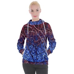 Autumn Fractal Forest Background Women s Hooded Pullover