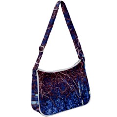 Autumn Fractal Forest Background Zip Up Shoulder Bag