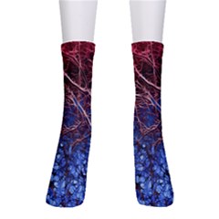 Autumn Fractal Forest Background Crew Socks