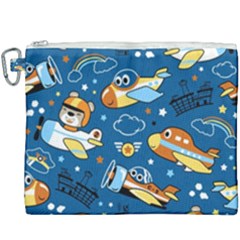 Seamless-pattern-with-nice-planes-cartoon Canvas Cosmetic Bag (xxxl) by Jancukart