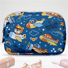 Seamless-pattern-with-nice-planes-cartoon Make Up Pouch (small)